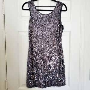 EUC Express sequin mini low back mini dress NYE party dress, Medium
